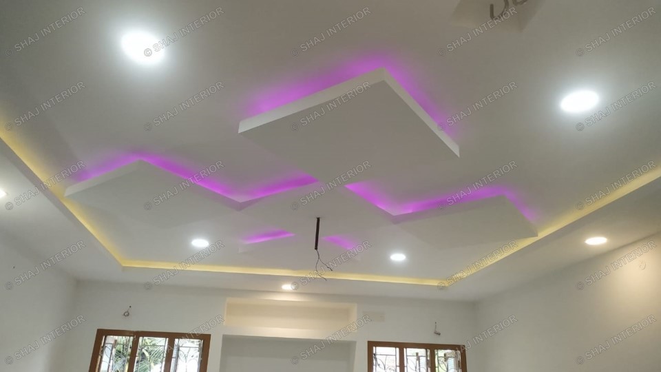 False Ceiling Design 1006 Shaj Interior - Dropped Ceiling Lighting Cost